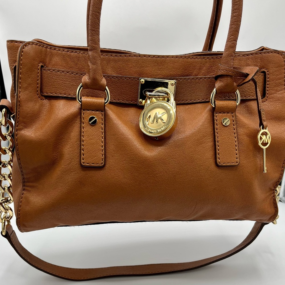 ✨MICHAEL KORS✨Hamilton Brown/Gold Handbag